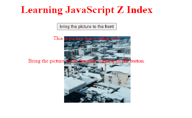 JavaScript Z Index | Delft Stack